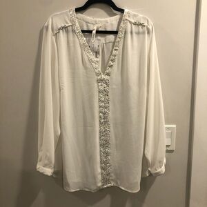 NWT Sequin accented blouse